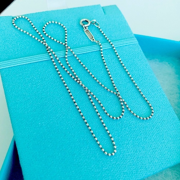 🩵18” Tiffany & Co. Micro Bead Chain Necklace / FINAL SALE PRICE - Picture 1 of 13